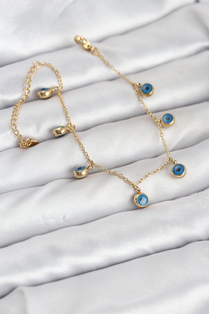 316L Steel Gold Color Minimal Evil Eye Model Women's Bracelet - Tj-Bb8165