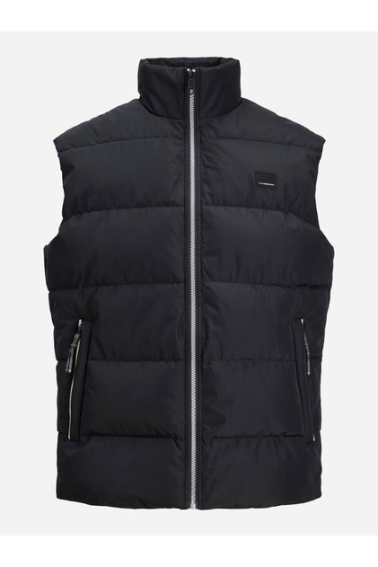 Black Padded Gilet with Zip Pocket