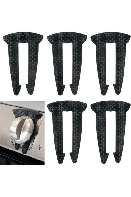 6 Pack Gas Stove Knob Locks for Child Safety, Durable Design Knob Safety Covers, Child Proof (Black)