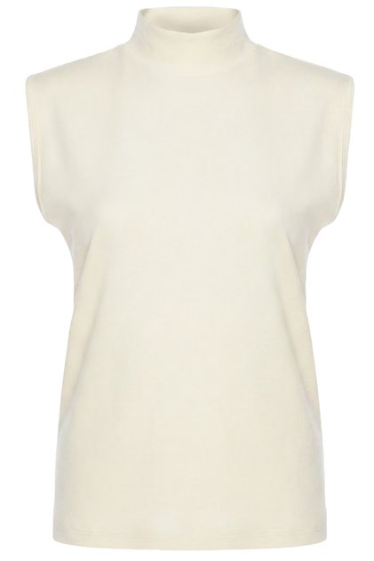 Women's Zero Sleeve Cotton Pack Stretch Fabric Cream Turtleneck Undershirt 1257