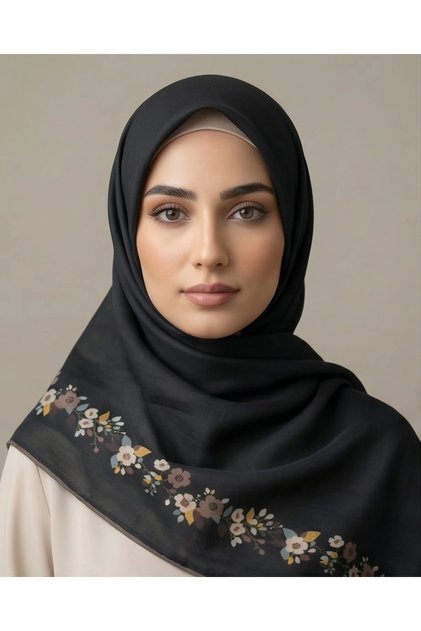 SİLK COTTON EŞARP-Kahve