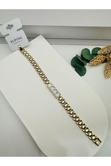 Brățară elegantă din oțel inoxidabil placată cu aur de 18K – Bijoux Gold 12