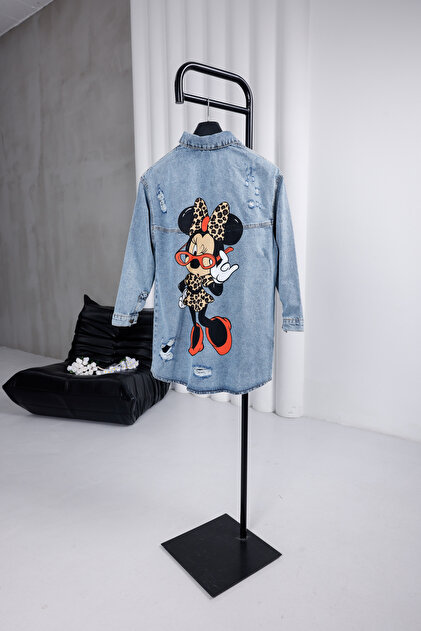 Oversize denim jacket with back print