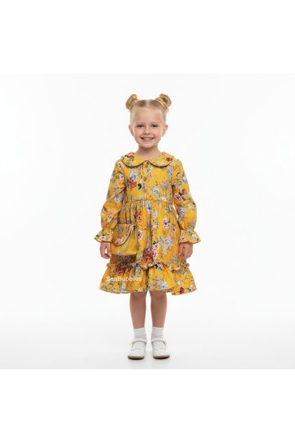 Floral Girl's Dress with Bag