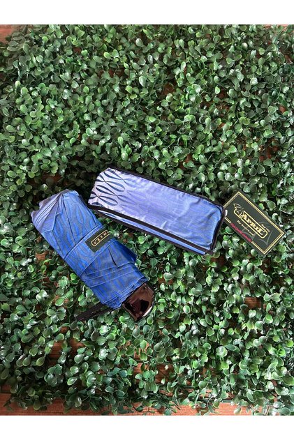 205L April Bej Ekose Katlanır Şemsiye –8 Çelik Telli, Su Geçirmez Kumaş Manuel Açma Kapama