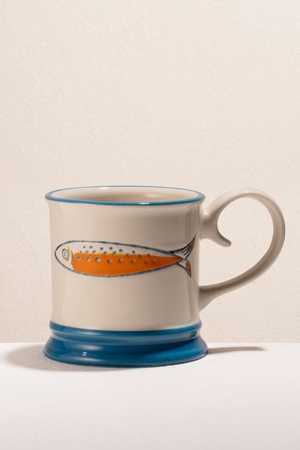 Cană ceramică cu sardine
