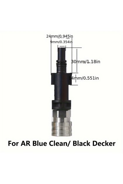 A High-Pressure Washer Quick Connector - 1/4" Stainless Steel Adapter for Karcher/Lavor/Bosch
