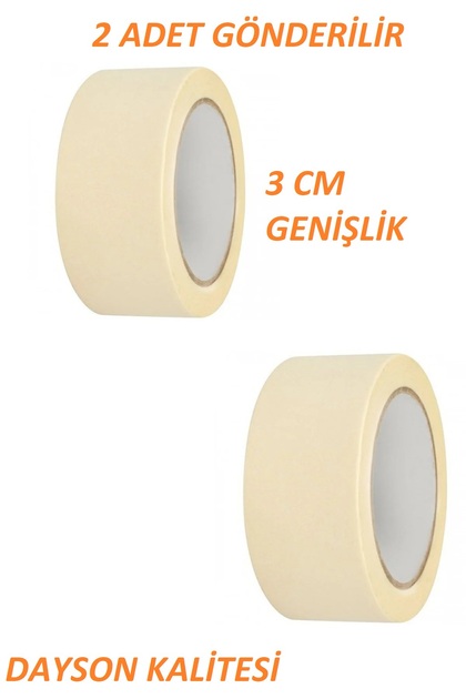 Maskeleme Bandı Kağıt Bant Boya Bandı 2 Adet Gönderilir 36 mm x 25 m