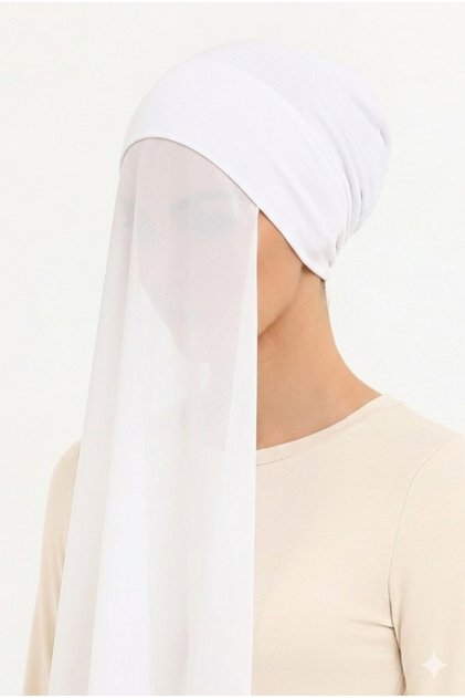 Ready-To-Wear Practical Elastic Boned Chiffon Shawl – Stylish, Comfortable and Convenient One-Piece Design