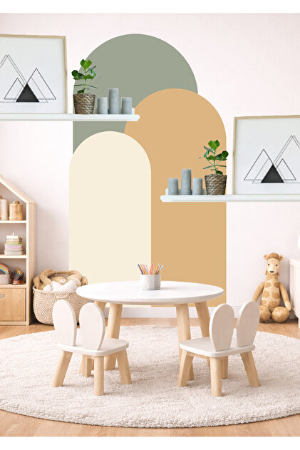 Bohemian Oval 3-Piece Wall Sticker Set