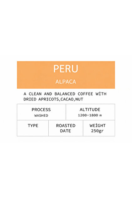 Morrison Coffee Roasters Peru Alpaca 250 gr Çekirdek Kahve