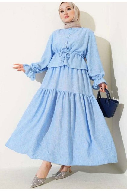 Women's Waist Ruched Set Blue