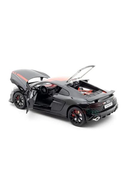 ミニッツ　AUTOSCALECollection　Audi　R8 Mini Auto Mınıauto Audi R8 Siyah 1:24 Metal Çek Bırak Kapıları