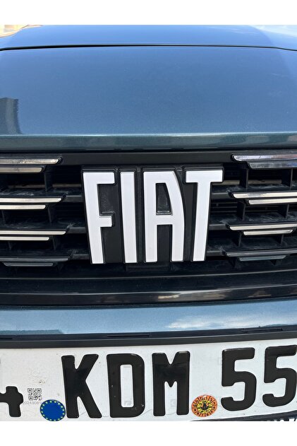 FİAT Egea Amblem/Logo Kaplama Sticker Etiket Beyaz