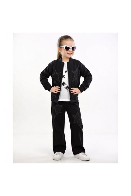 Girl's 3-Piece Denim Set: Jacket, Pants (Jeans), T-Shirt