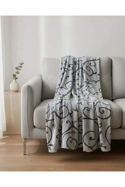 Grey Jacquard Blanket (Double Size)