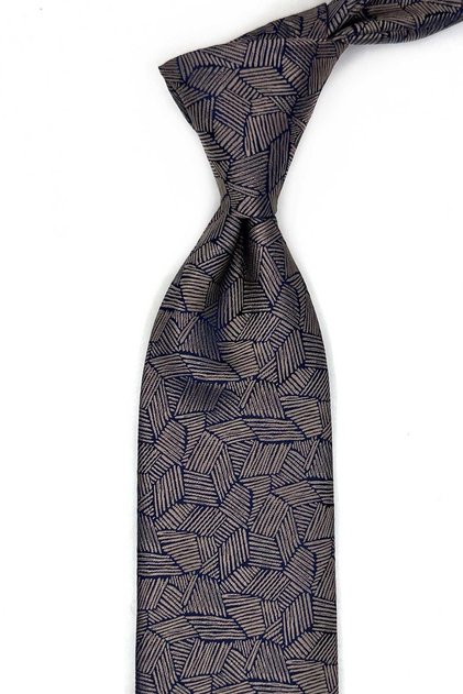 Beige Self-Patterned Classic Tie Kk13549