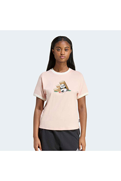 adidas Panda Chill Graphic Kadın Pembe Tişört (KB7213) - Fiyatı