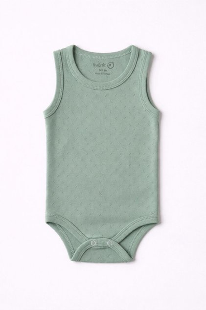 100% Organic Cotton Jacquard Athlete Baby Bodysuit