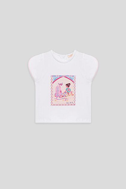 BG Store Kız Bebek Beyaz Tshirt