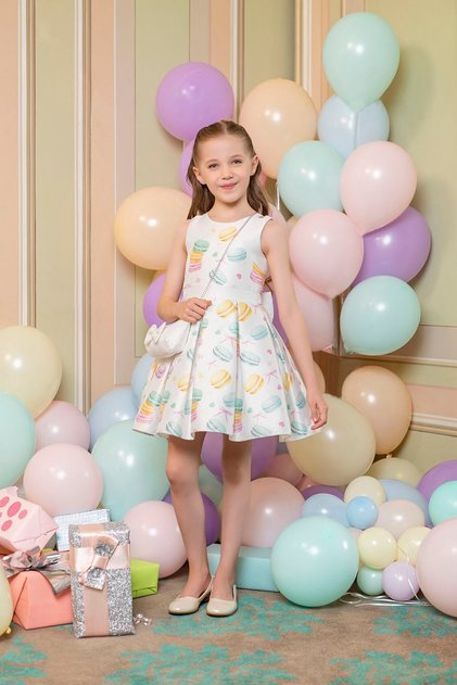 Girl's Green Sleeveless Birthday - Party Dress 2-6 Years 33199Pr-Green
