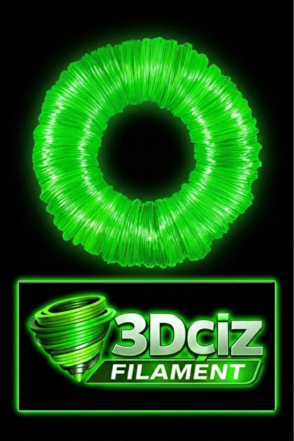 3D Kalem Filament PLA Glow in The Dark (Karanlıkta Parlayan) 10 Metre (5 Adet 2 Metre)