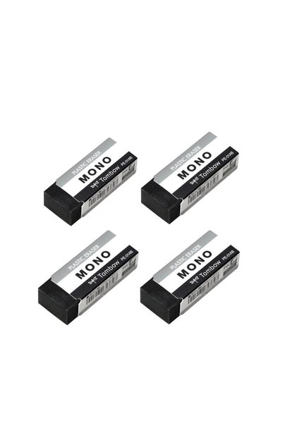 Mono 17X11X43Mm 4 Pieces Black Eraser