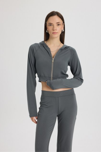 Remy Zippered Smoked Tracksuit Set
