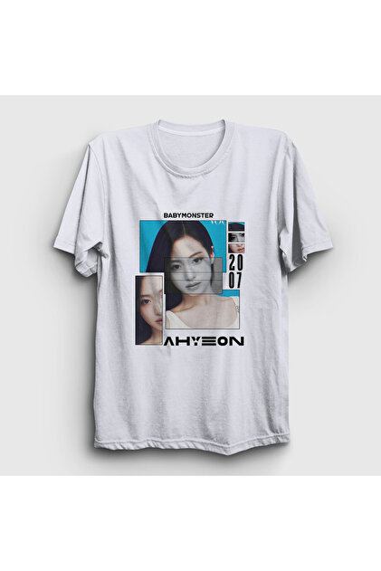 Presmono Unisex White Poster Ahyeon Babymonster Baby Monster T