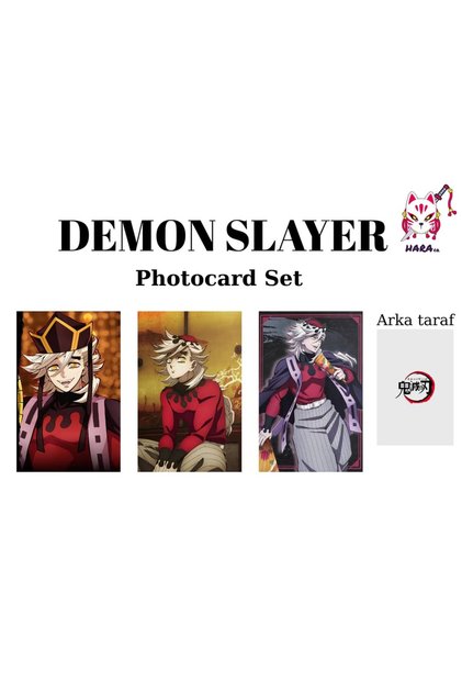 Demon Slayer Animesi Douma Anime Photocard Seti / Koleksiyon Kartı Seti