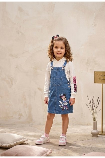 Eid girl's Bag denim gilet sweatshirt 3-piece set