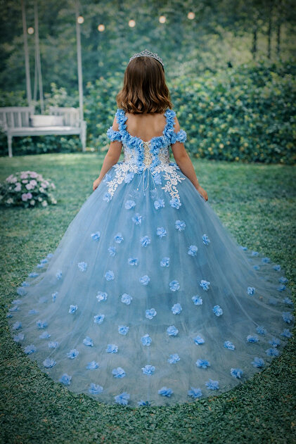 fluffy blue dress High Low V Neck Puffy Dark Navy Blue Tulle Long Prom Dresses, High Low —  Bridelily