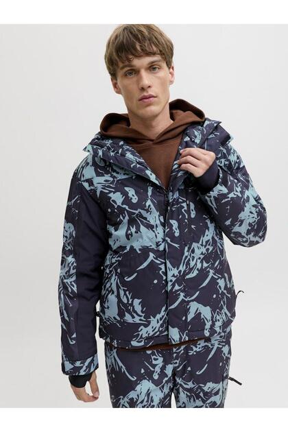 ジャケット・アウター ella selectshop shaggy jacquard blouson Jack & Jones Erkek Mavi Jjalpes Skı Jacket Aw25 Ceket 12284649