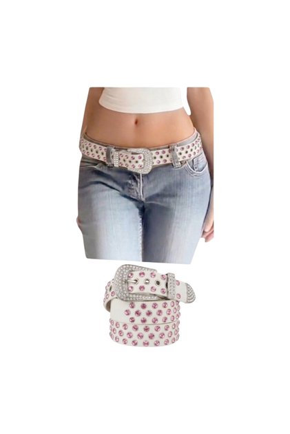 üzeri full pembe taşlı kemeri