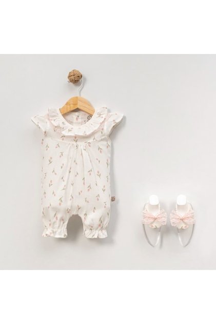 Baby Girl 3-6-9 Months Tulip Barbatöz Jumpsuit with Booties
