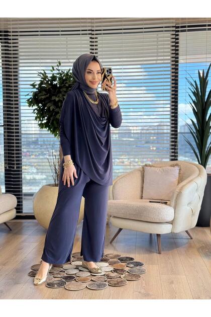 Genel Markalar 4201 Omzu Pileli Önü Dökümlü Sandy Takım - Fiyatı