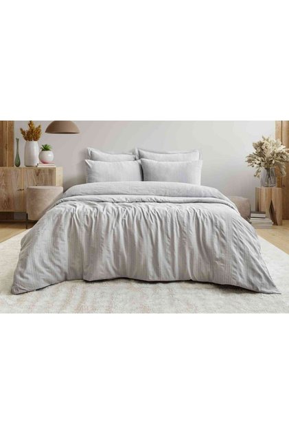 Duvet Cover Set Double Vote Jacquard Mıranda Gray