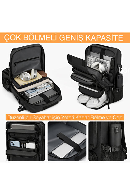 HAEGS Seyahat Sırt Çantası, 3in1 Dönüştürülebilir, Kabin Onaylı