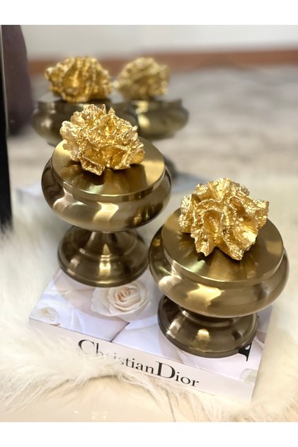 Fleurs Chic Mercan Detaylı Eskitme Obje 2'li