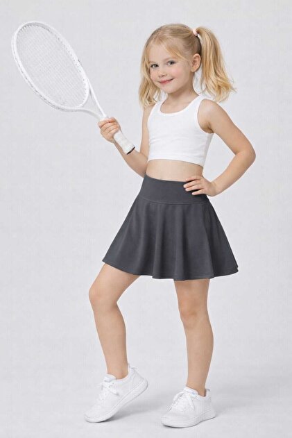 High Waist Shorts Flounced Tennis Sports Skirt Diver Fabric