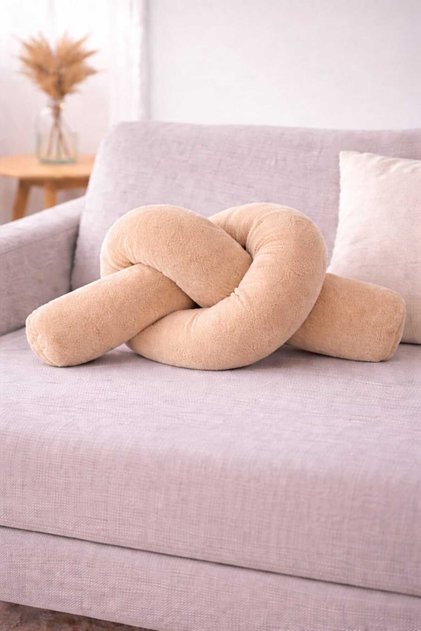 Welsoft Fleece Plush Knots Pillow Decorative Knots Cushion Soft-Textured