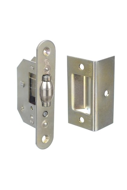 Broasca usa, incastrata, usa interior, inchidere cu bila, 42 x 72 mm, zincat