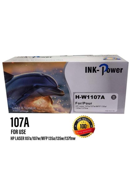خرطوشة حبر متوافقة من إنك باور W1107A 107A لطابعات HP LaserJet 107a MFP 135a 135w 137fnw