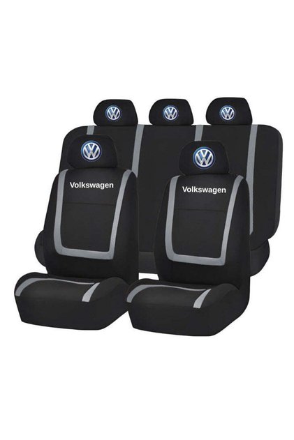 Set huse universale pentru scaune compatibile cu Volkswagen – Negru/Gri