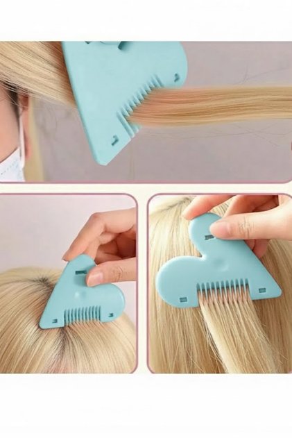 Blue Color Heart Shape Hair Breakage Removal Apparatus