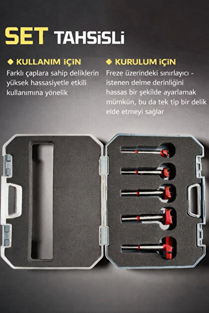 Pan..　5本 Transformacion Pro-Series: 5'li Ahşap Menteşe Yuva Açma ve Hassas