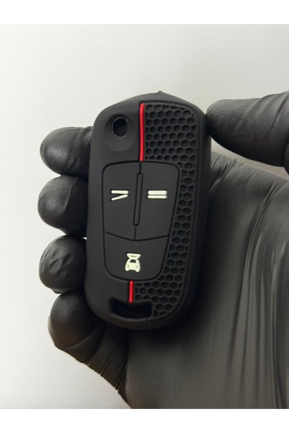 Opel Vectra C 3-Button Honeycomb Patterned Key Remote Control Protection Case Red