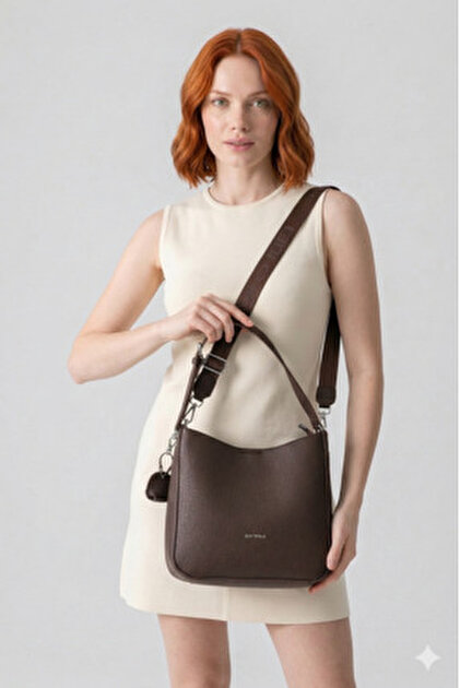 Just Polo Just & Polo Kadın Siyah Omuz Çantası - Mini Cüzdanlı