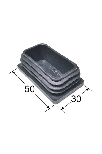 Capac Plastic Pentru Teava Rectangulara 50x30mm - 20buc/punga