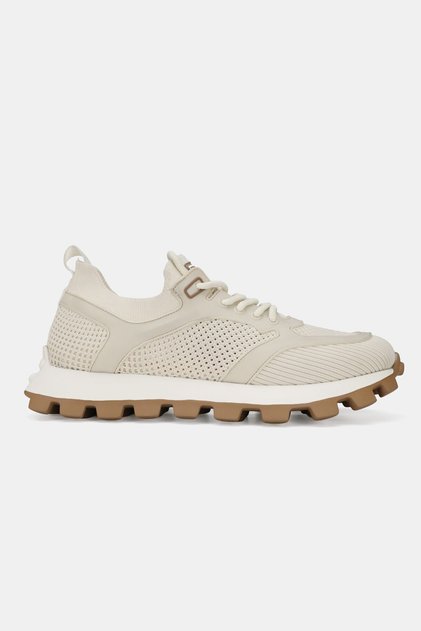 Men's Beige EVA Sole Lace-Up Sneakers Shoes